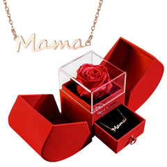 Rose Jewelry Box with Necklace